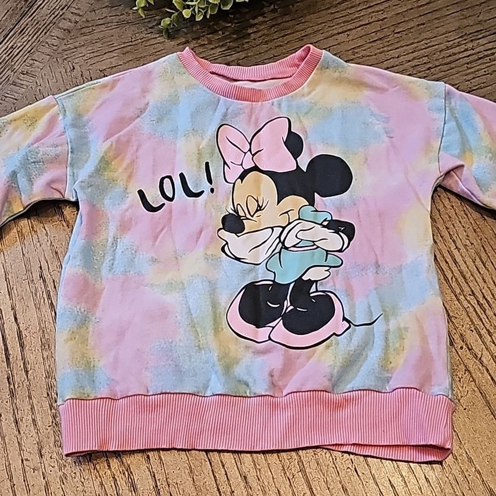 Tie dye Minnie Mouse sweater size 6-6X Disney